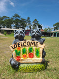 Woodland Welcome Raccoons